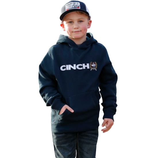 Cinch Boy's Navy Pullover Hoodie MWK7992002