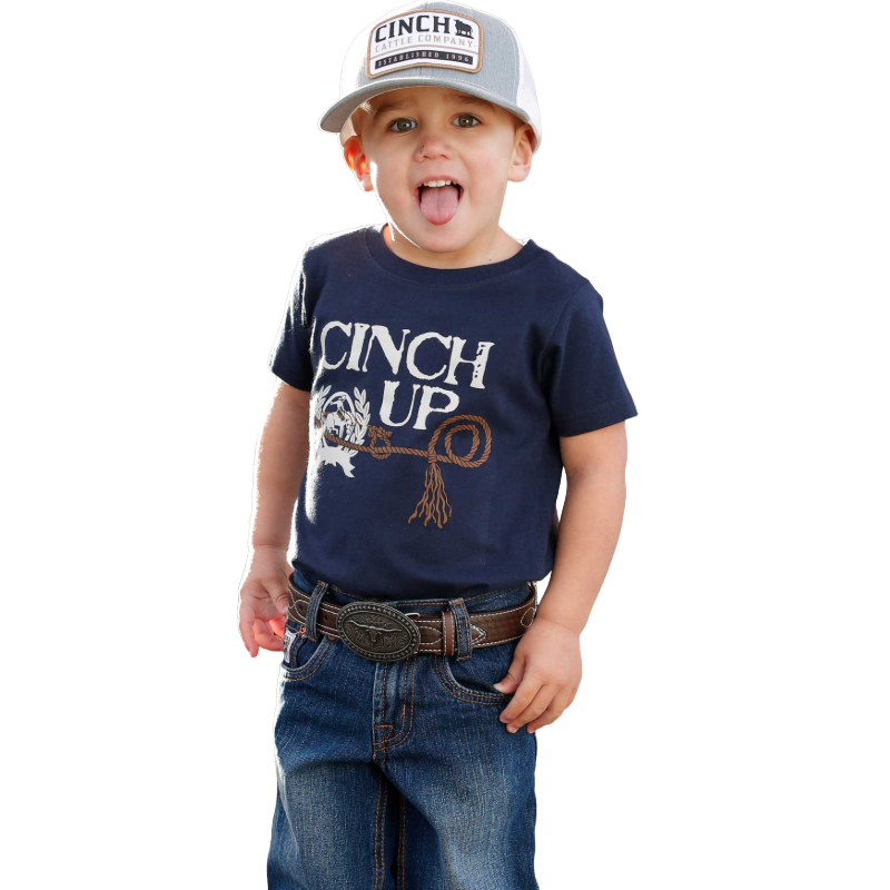 Cinch Baby Boy's Navy Cinch Up Short Sleeve T-Shirt MTT7672067