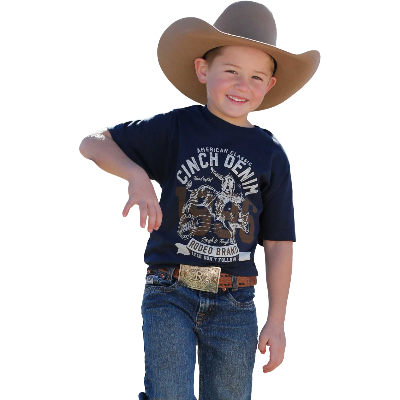 Cinch Boy's Navy American Classic Short Sleeve T-Shirt MTT7670174