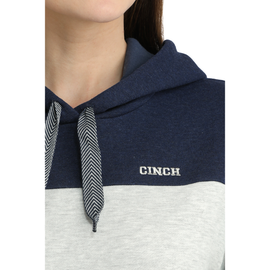 Cinch Ladies Navy & Grey Colorblock Hoodie MAK7915001