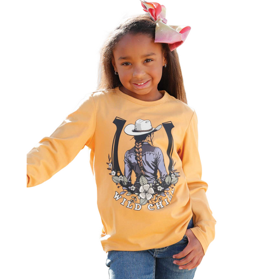 Cruel Denim Girl's Wild Child Yellow Long Sleeve T-Shirt CTK8990009