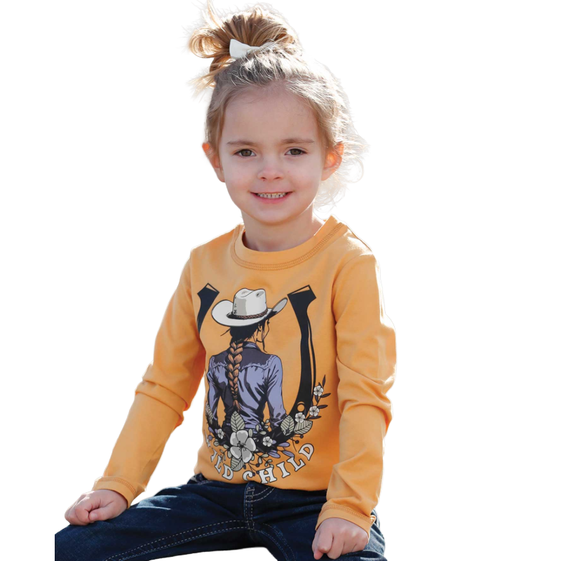 Cruel Denim Toddler Girl's Wild Child Yellow Long Sleeve T-Shirt CTK8860007