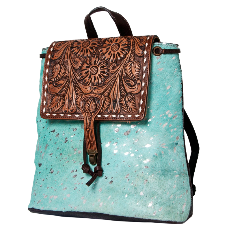 American Darling Ladies Acid Wash Turquoise Western Backpack ADBGZ101TRQ