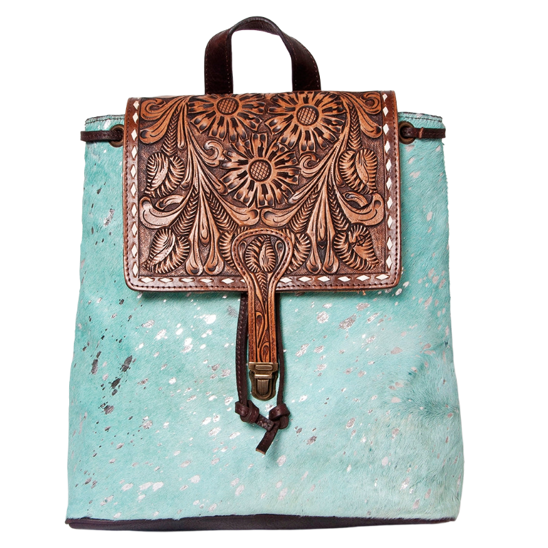 American Darling Ladies Acid Wash Turquoise Western Backpack ADBGZ101TRQ