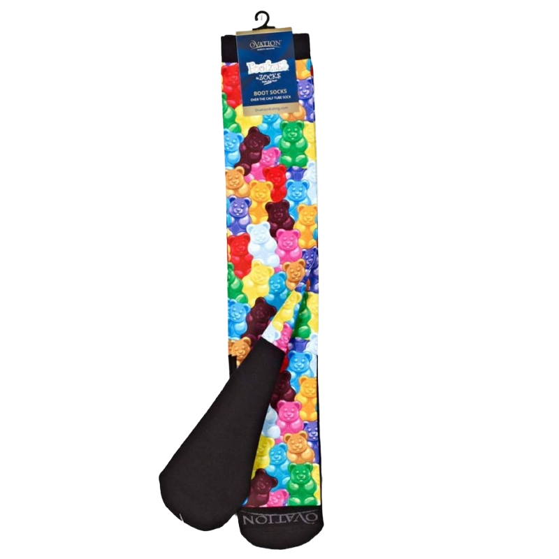 Ovation Ladies Footzees Gummy Bear Colorful Over The Calf Socks 470932-C1909