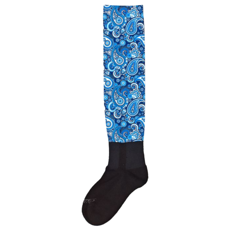Ovation Ladies Performerz Blue Paisley Over The Calf Boot Socks 470933-C1902