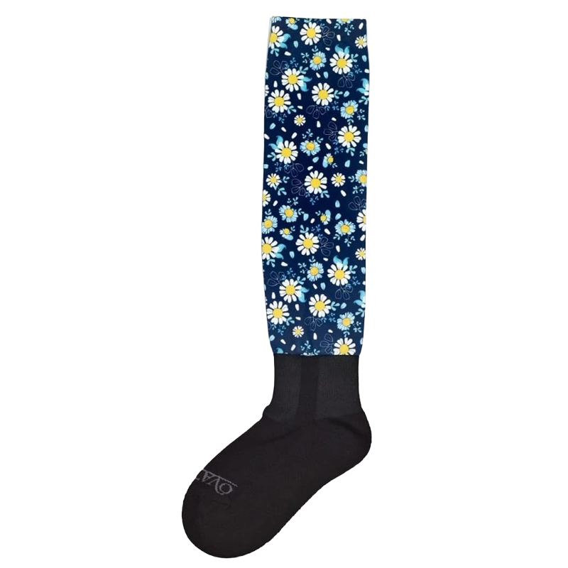 Ovation Ladies Performerz Field Of Daisy's Over The Calf Boot Socks 470933-C2018