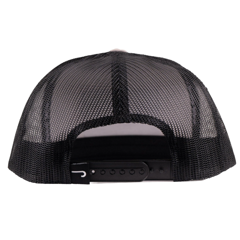 Lazy J Ranch Wear Classic Fort Worth Graphic Silver Grey & Black Trucker Cap SILBLK4-FTW-BLK