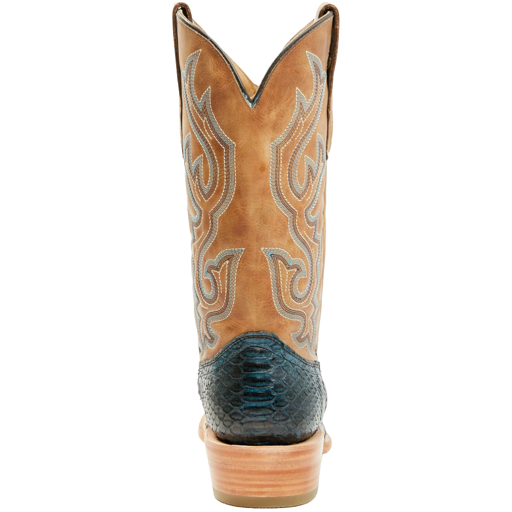 Corral Men's Navy Python Embroidered Square Toe Western Boot A4535