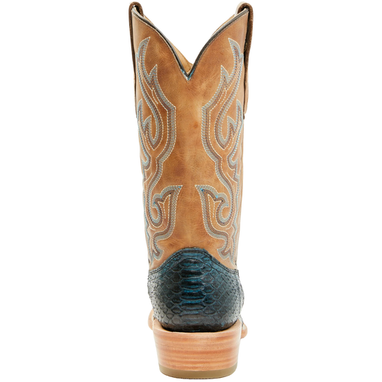 Corral Men's Navy Python Embroidered Square Toe Western Boot A4535