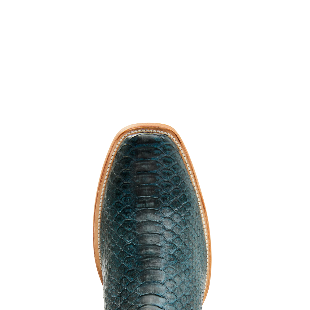 Corral Men's Navy Python Embroidered Square Toe Western Boot A4535