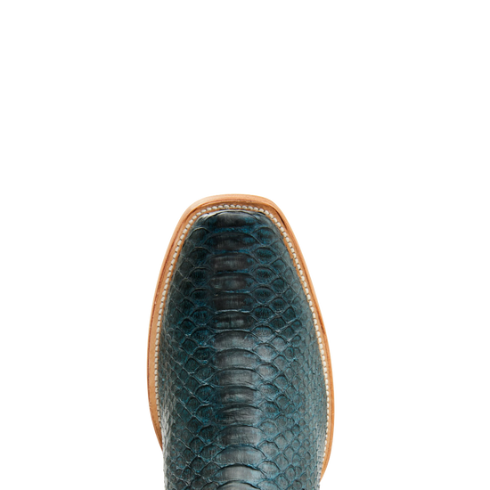 Corral Men's Navy Python Embroidered Square Toe Western Boot A4535