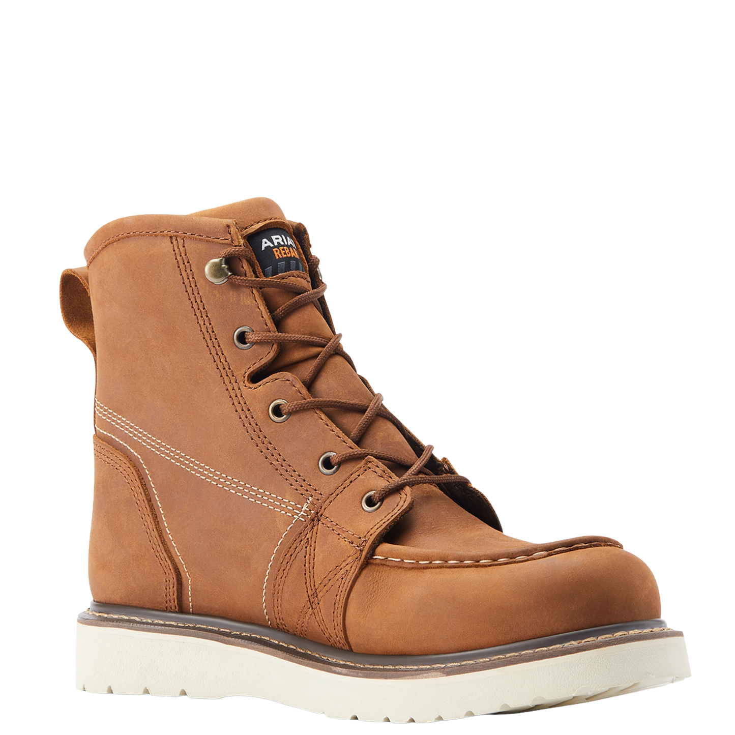 Ariat Men's Rebar Wedge 6" Honey Brown Waterproof Work Boots 10044539