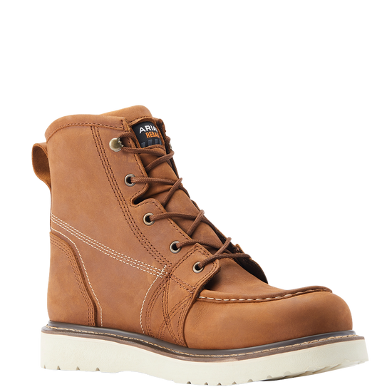 Ariat Men's Rebar Wedge 6" Honey Brown Waterproof Work Boots 10044539