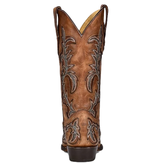 Corral Men's Honey & Grey Inlay & Embroidery Western Boot C3845