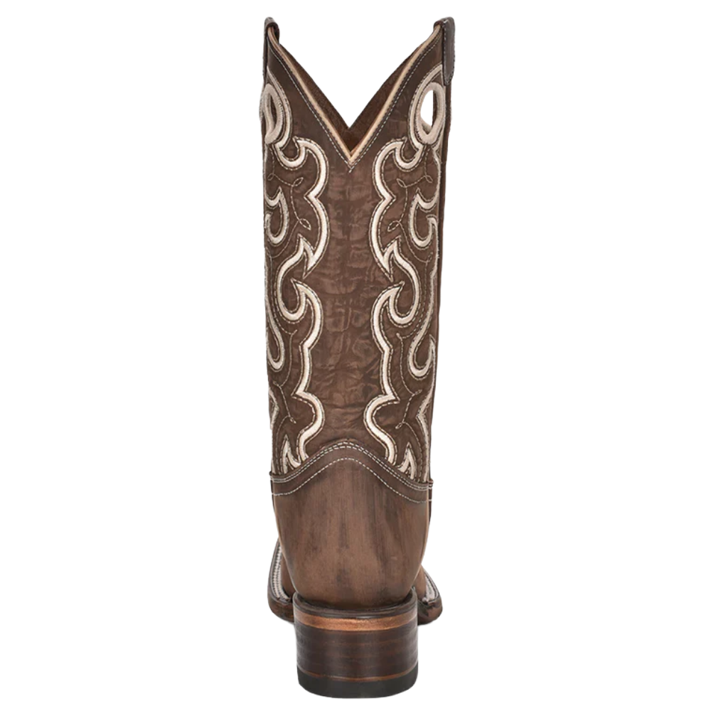 Circle G by Corral Ladies Chocolate Cutout & Embroidery Square Toe Boots L6006