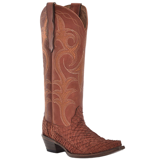 Circle G by Corral Ladies Exotic Pirarucu Snip Toe Western Boots L6110