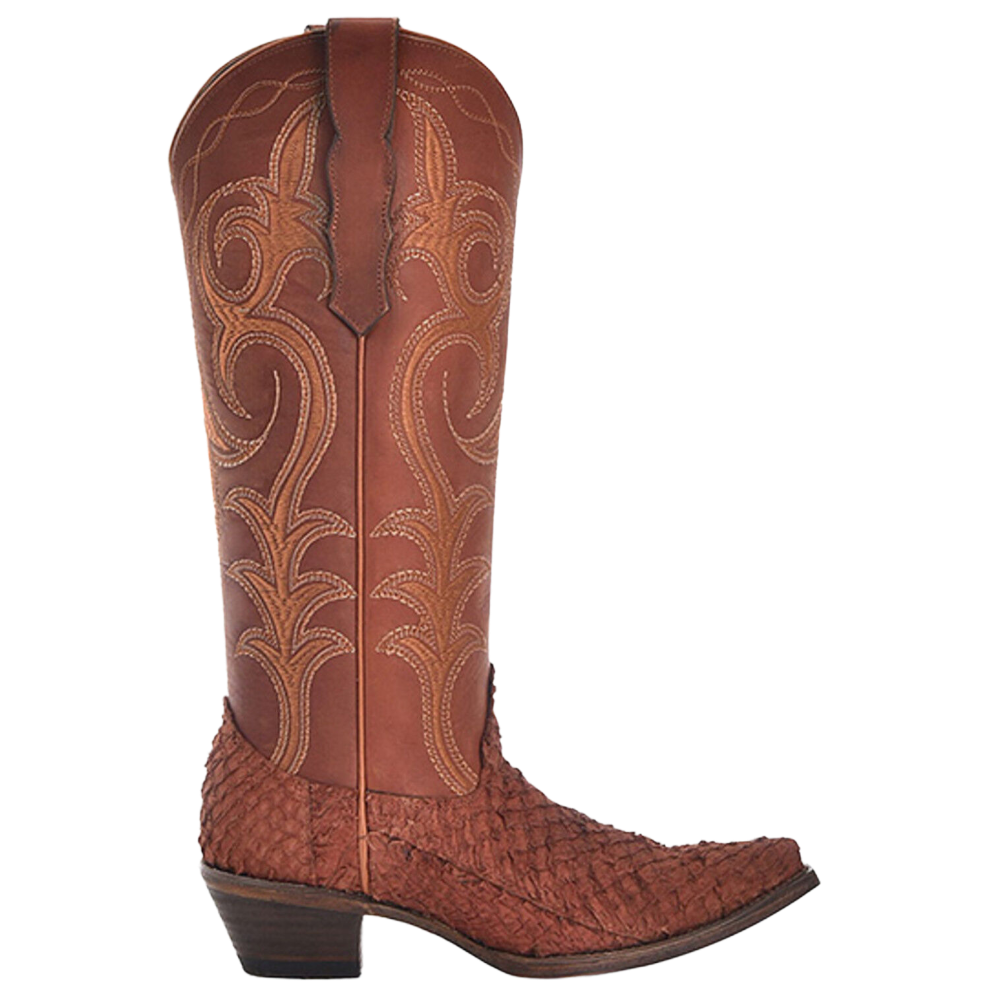 Circle G by Corral Ladies Exotic Pirarucu Snip Toe Western Boots L6110