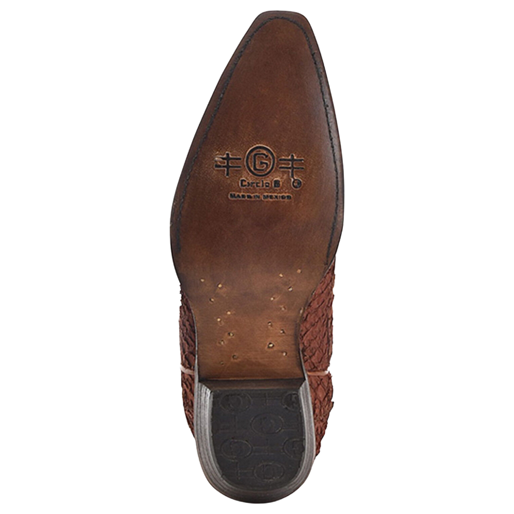 Circle G by Corral Ladies Exotic Pirarucu Snip Toe Western Boots L6110