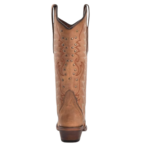 Circle G by Corral Ladies Sand Embroidery & Studs Western Boots L6119