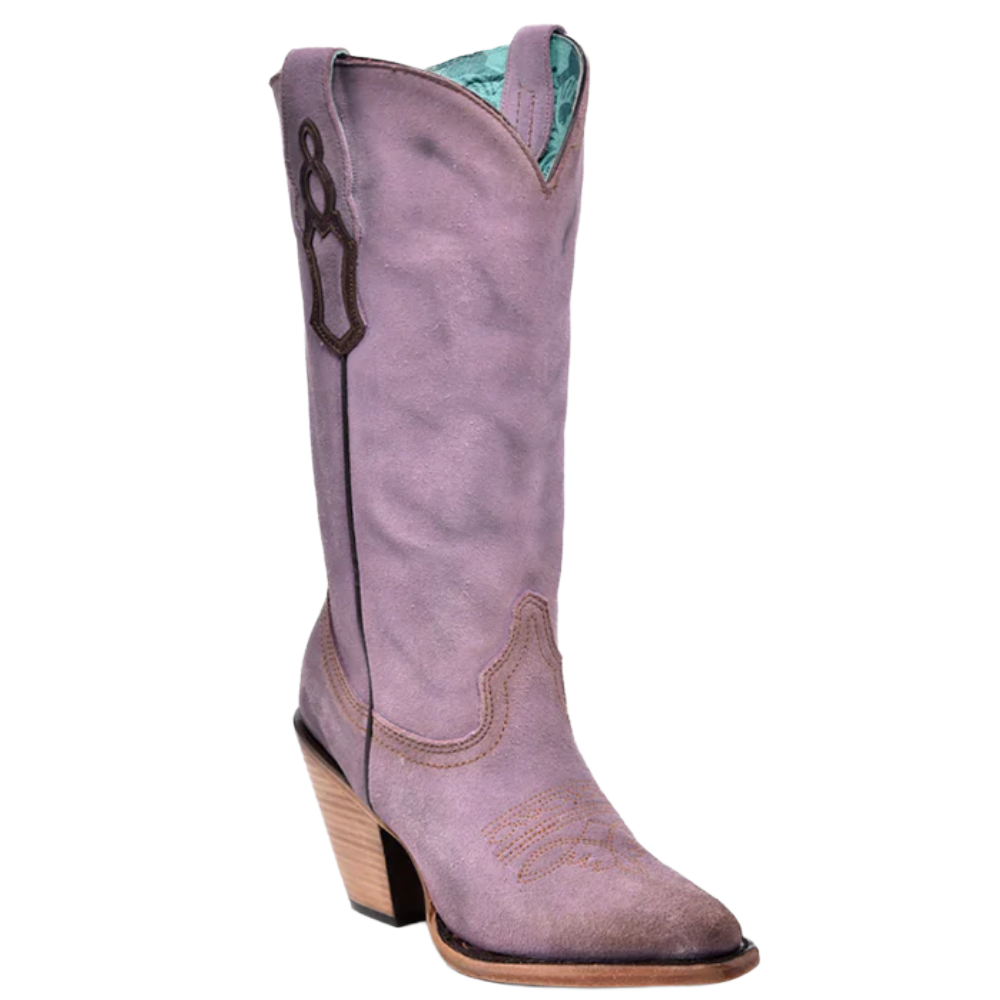 Corral Ladies Lilac Embroidery Pointed Toe Boots Z5204