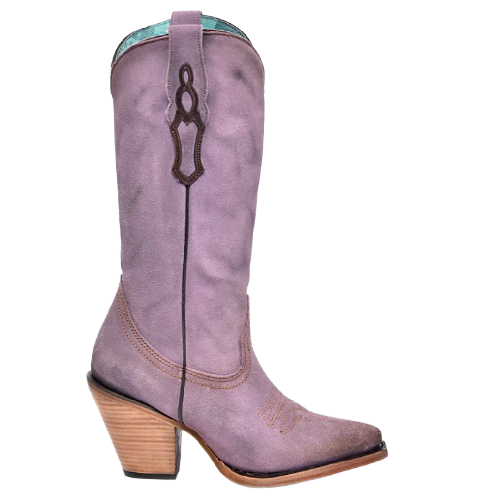 Corral Ladies Lilac Embroidery Pointed Toe Boots Z5204