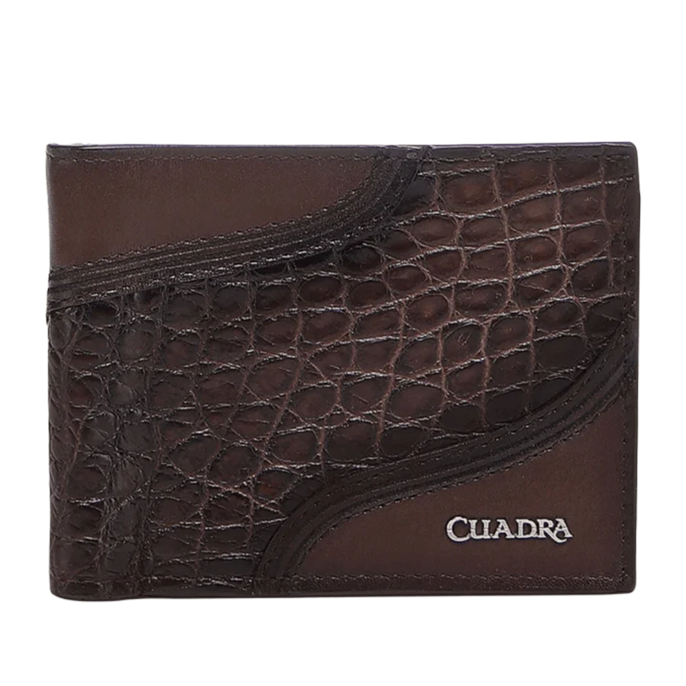 Cuadra Men's Brown Alligator Laser & Studs Wallet DU718