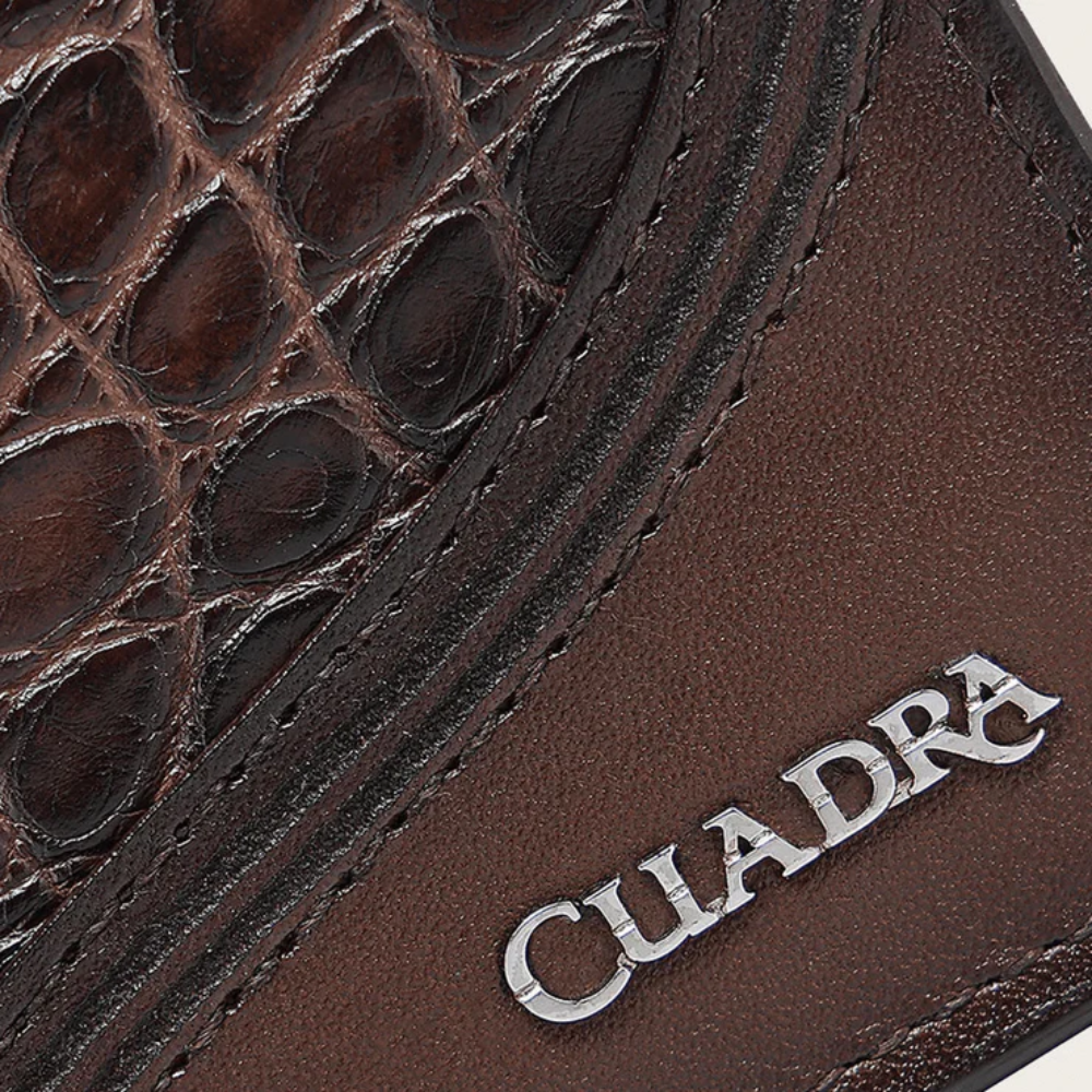 Cuadra Men's Brown Alligator Laser & Studs Wallet DU718
