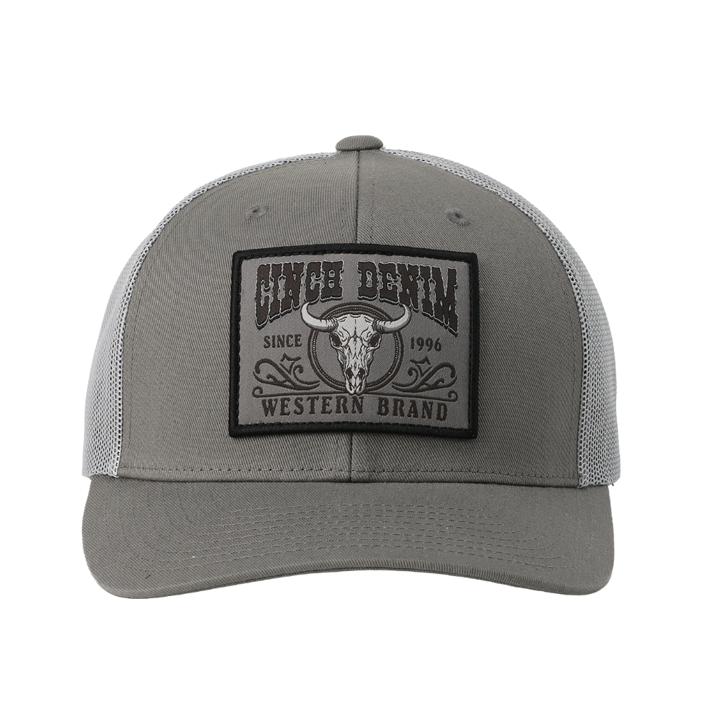 Cinch Men's Grey 'Western Brand' Trucker Cap MCC0660650