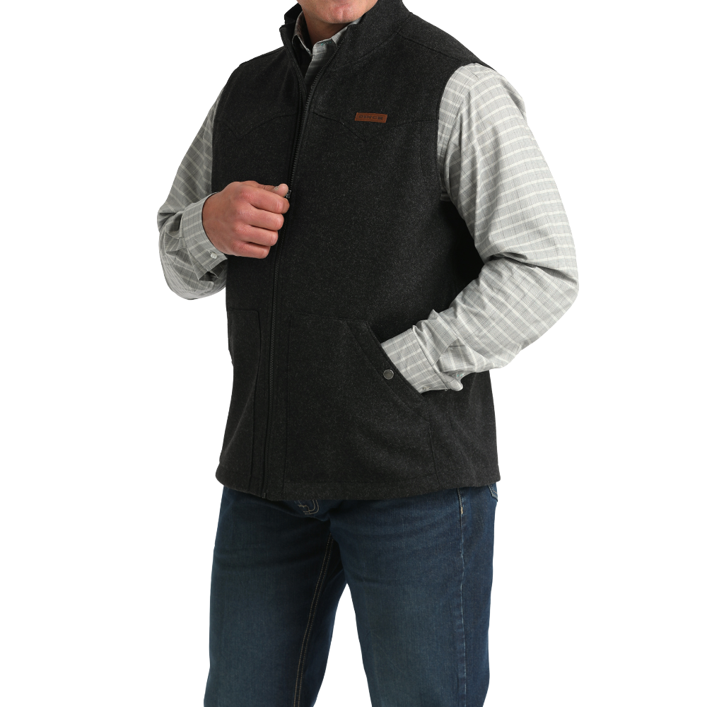 Cinch Men's Black Western Full Zip Vest MWV1934001