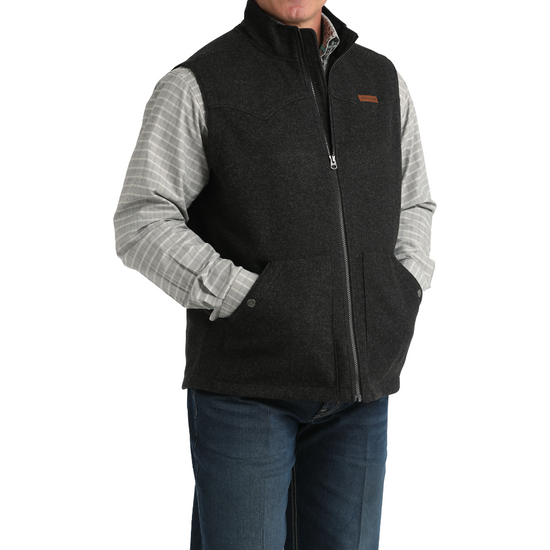 Cinch Men's Black Western Full Zip Vest MWV1934001