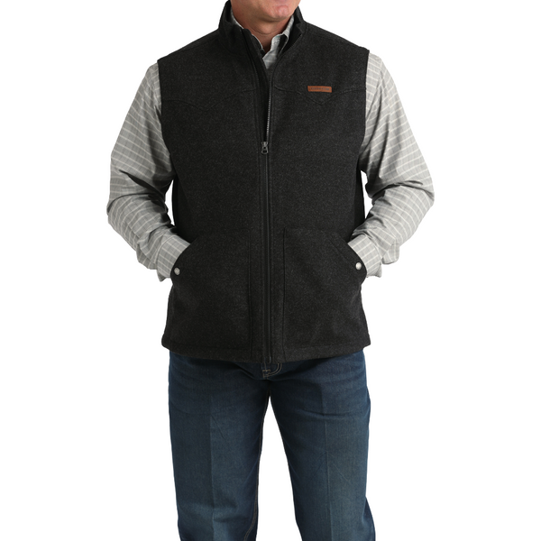 Cinch Men's Black Western Full Zip Vest MWV1934001