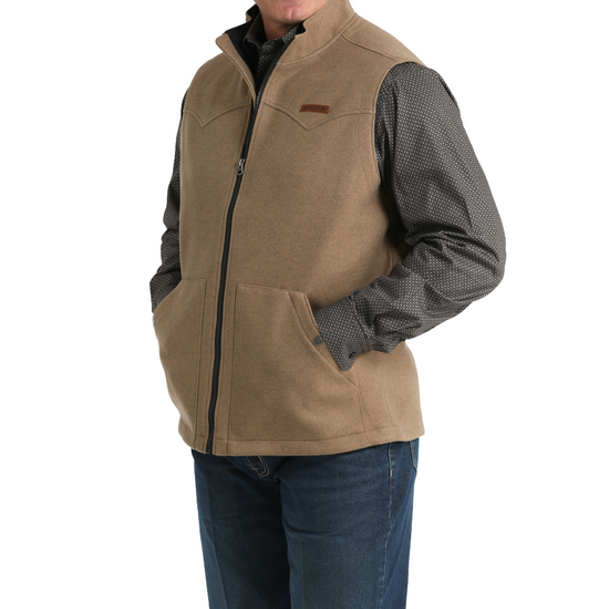 Cinch Men's Khaki Western Full Zip Vest MWV1934002