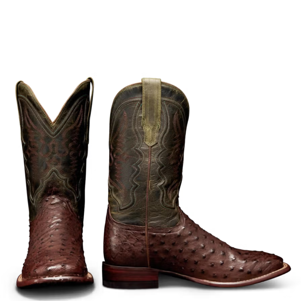 Tecovas Men's The Emmitt Tobacco Ostrich Western Boot 10095TBC