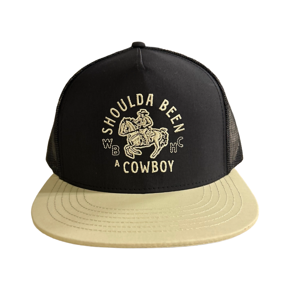 Whiskey Bent Men's Shoulda Been A Cowboy Snapback Hat SBACBLK