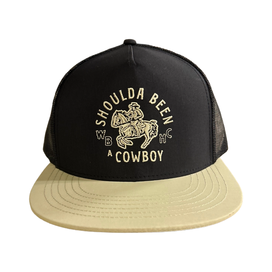 Whiskey Bent Men's Shoulda Been A Cowboy Snapback Hat SBACBLK