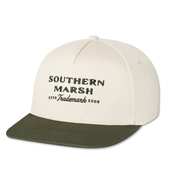 Southern Marsh 5-Panel Hunter Green & White Trademark Hat H08T-HNWT