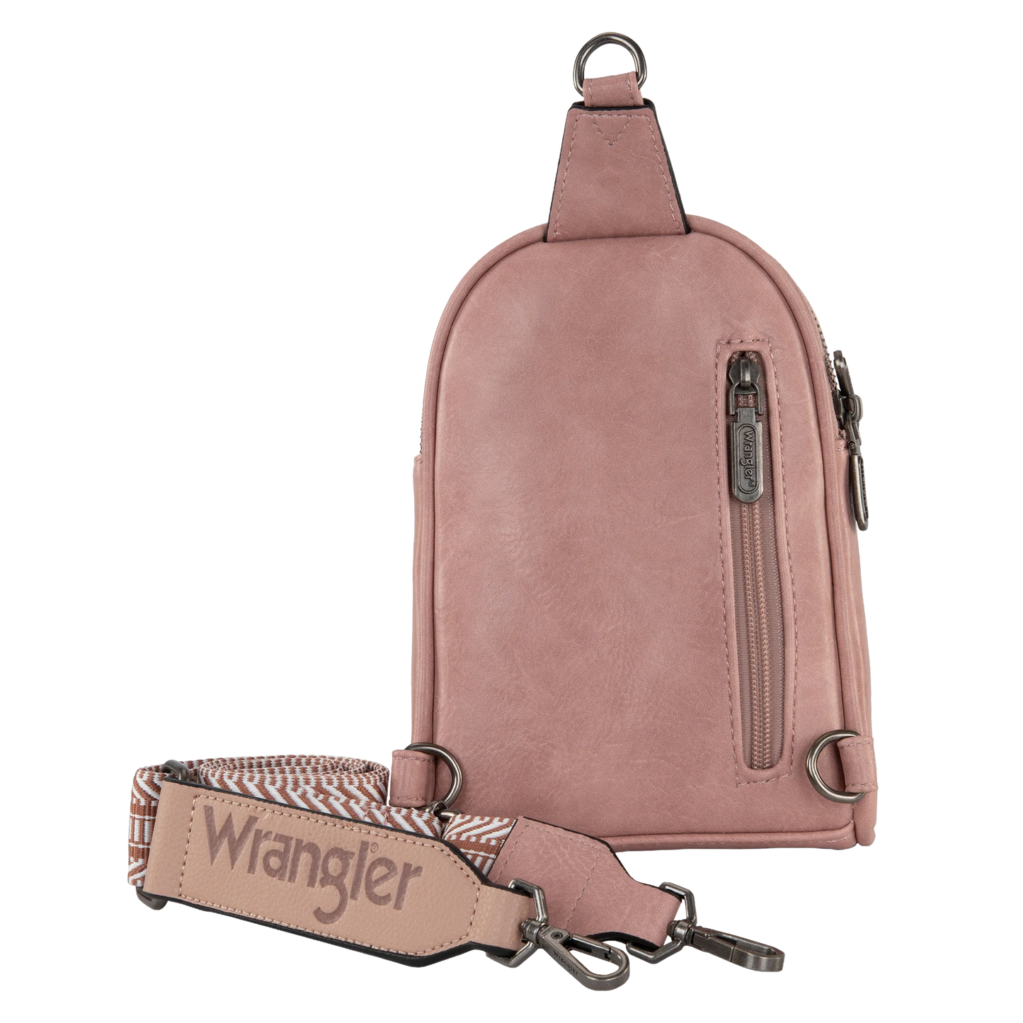 Wrangler Pink PU Leather Sling Crossbody Bag WG87-324PK
