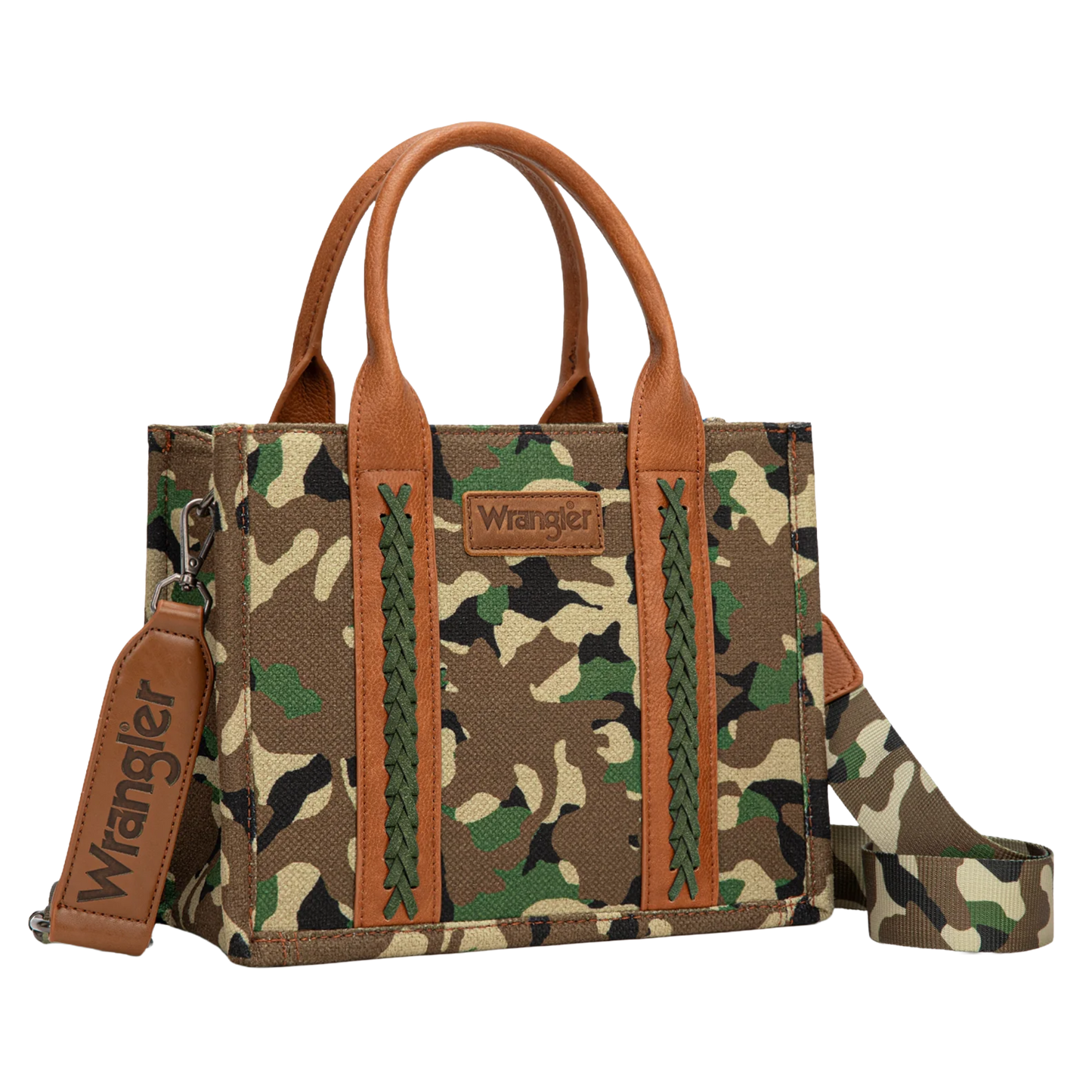 Wrangler Green Camo Print Crossbody Tote WG286-8120SGN
