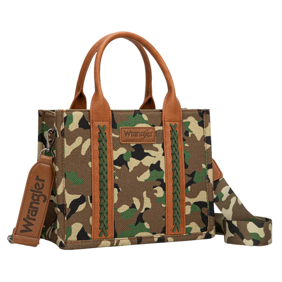 Wrangler Green Camo Print Crossbody Tote WG286-8120SGN
