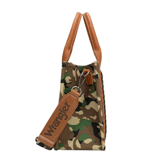 Wrangler Green Camo Print Crossbody Tote WG286-8120SGN