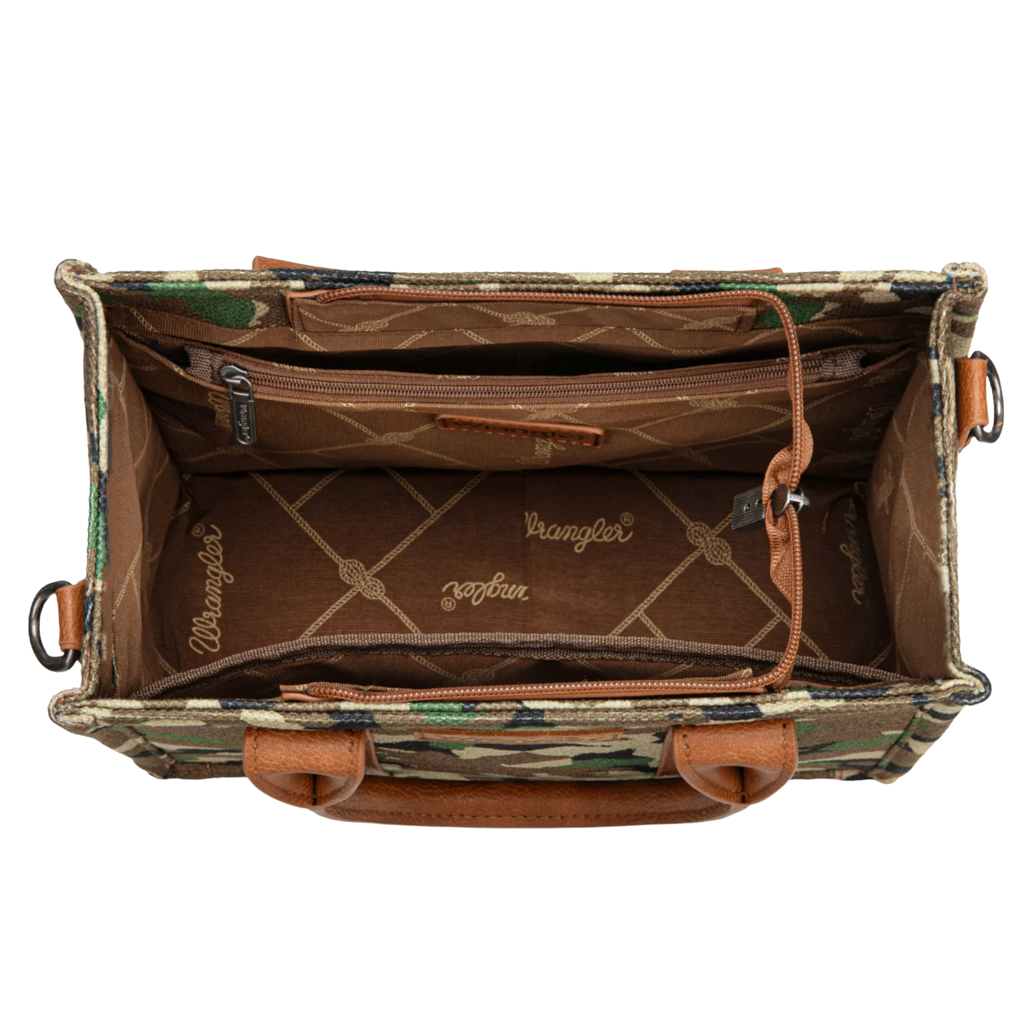 Wrangler Green Camo Print Crossbody Tote WG286-8120SGN