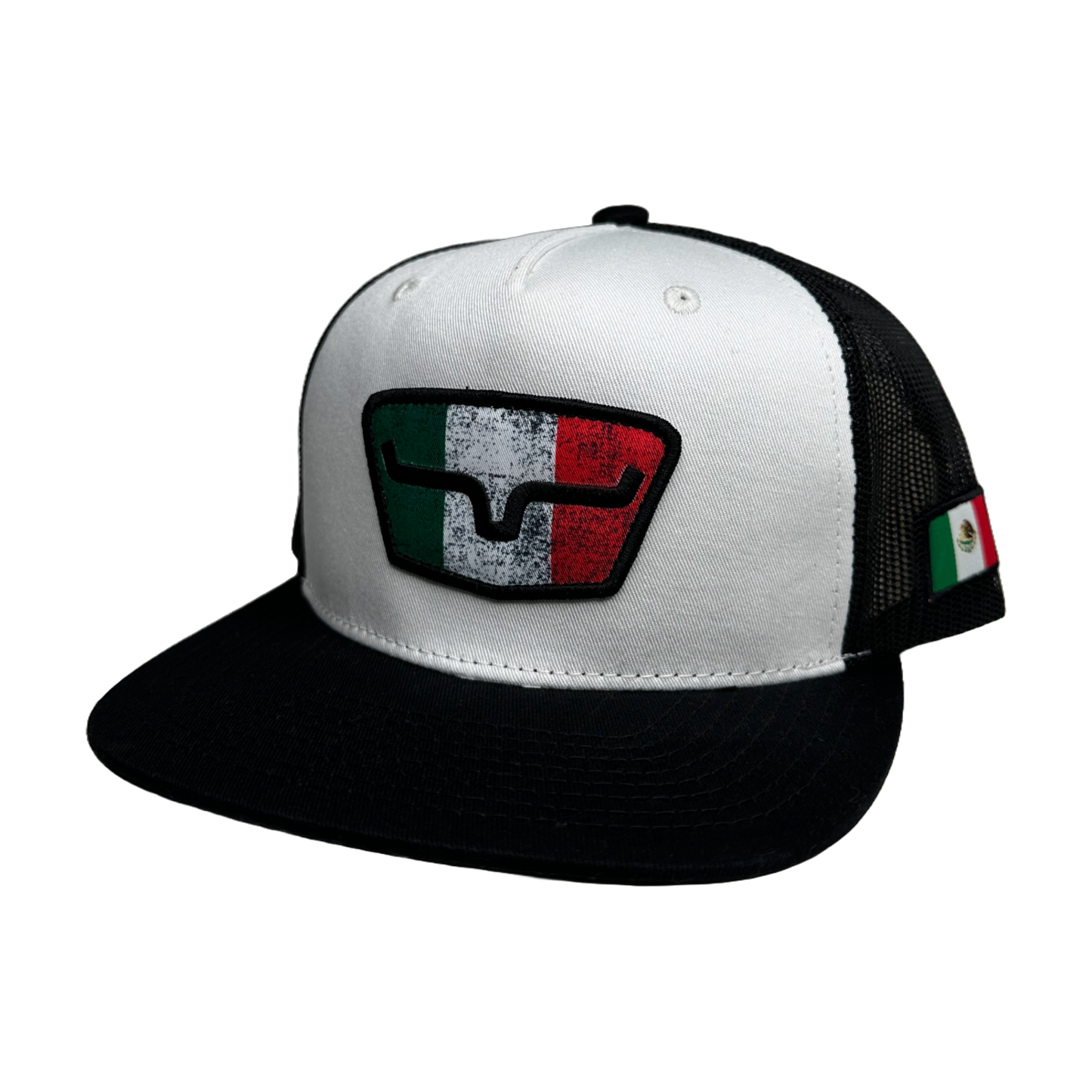 Kimes Ranch Mexico Flag Black & White Black Snap Back Hat UHA0000143-BW