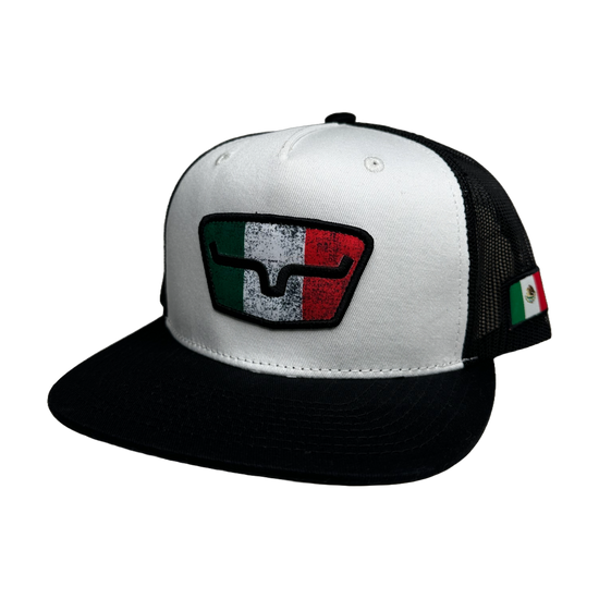 Kimes Ranch Mexico Flag Black & White Black Snap Back Hat UHA0000143-BW