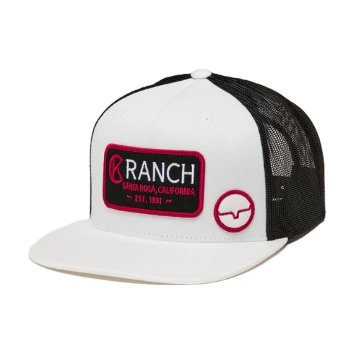 Kimes Ranch Men's CK31 White & Black Trucker Hat S24U16S38DC1CB