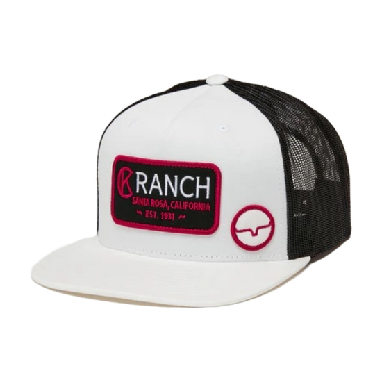 Kimes Ranch Men's CK31 White & Black Trucker Hat S24U16S38DC1CB