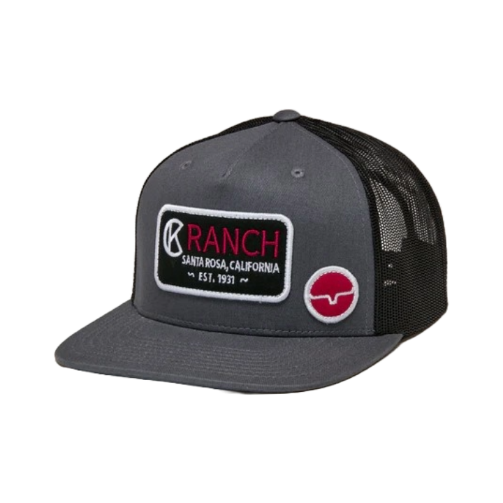 Kimes Ranch Men's CK31 Charcoal & Black Trucker Hat S24U16S38DC064