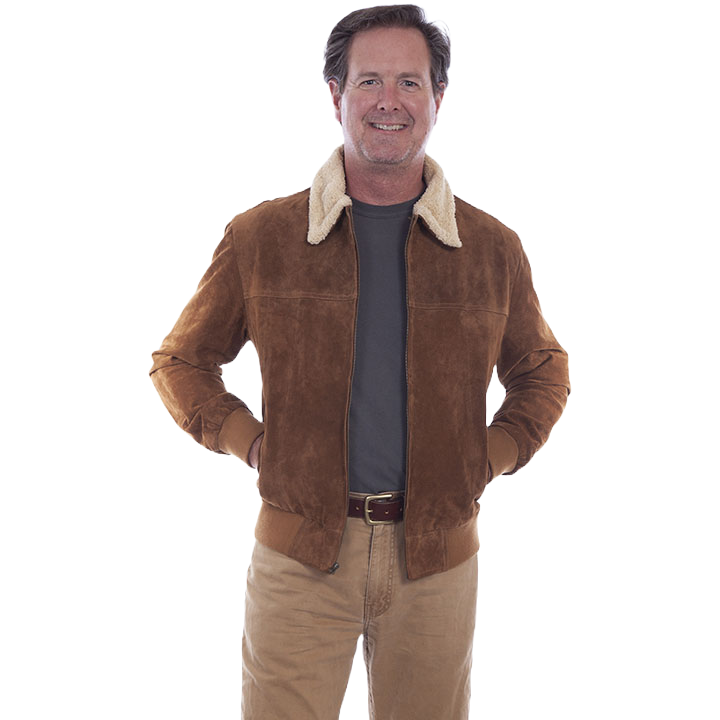 Scully Men's Western Suede Brown Bomber Jacket 2010-125