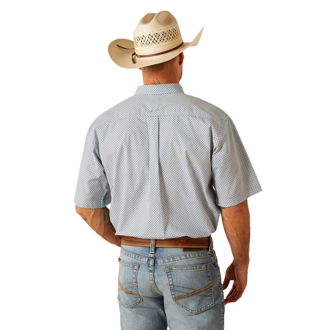 Ariat Men's Edgar Classic Fit Blue Heaven Short Sleeve Shirt 10051261