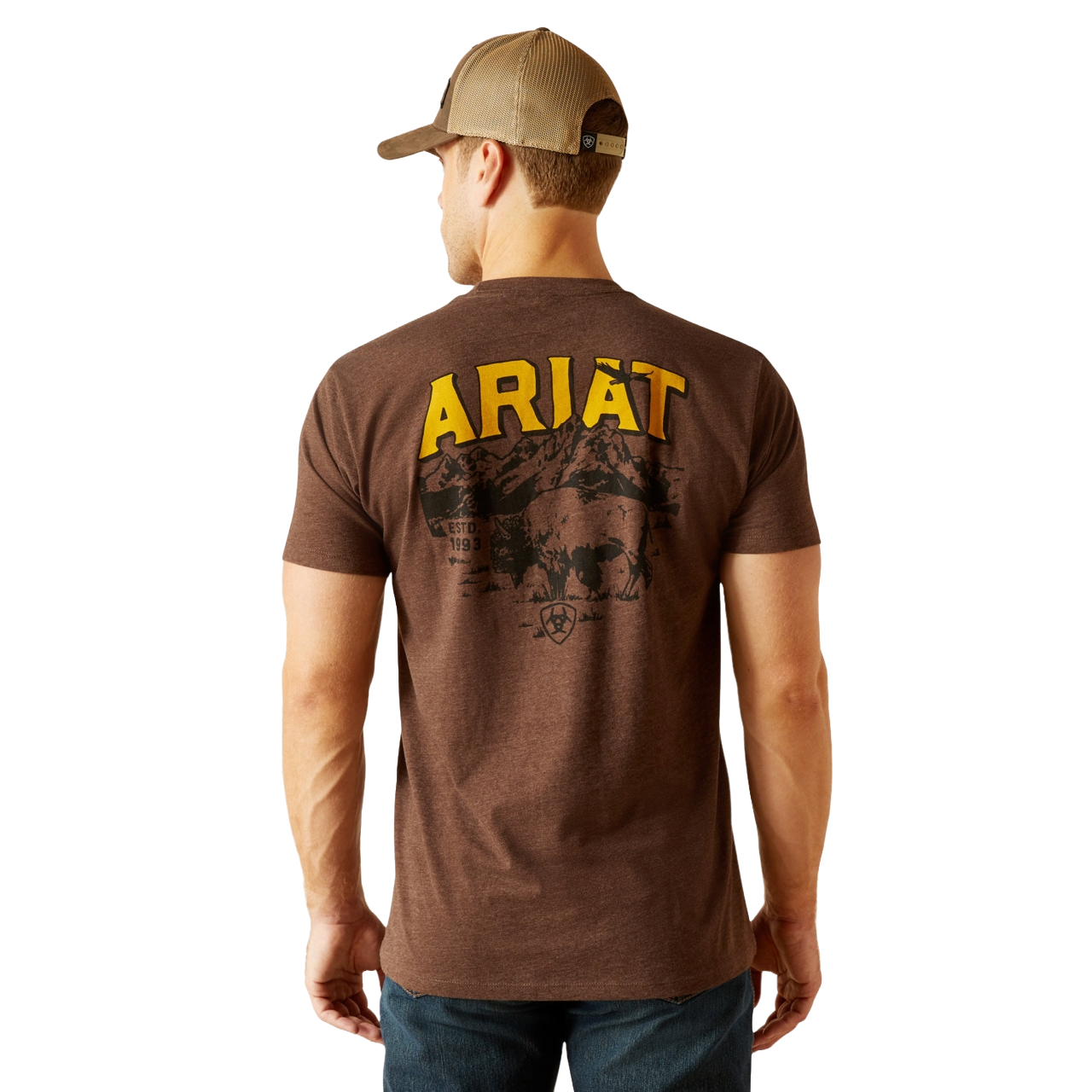 Ariat Men's Western Bison Graphic Brown T-Shirt 10051750